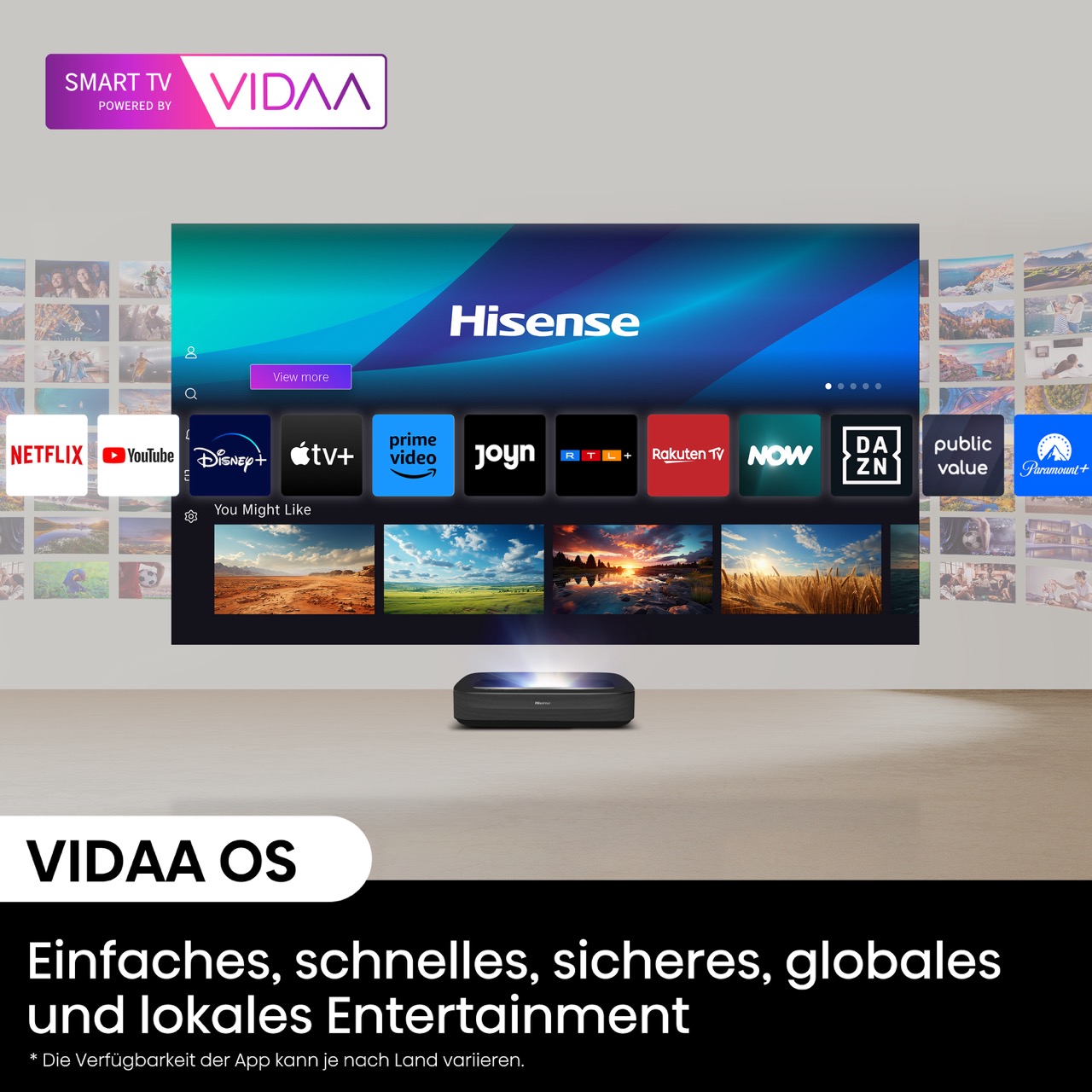 Gross-VIDAA Hisense PL2  Laser Cinema 4K Ultra HD Laser TV (GROBI-Edition)