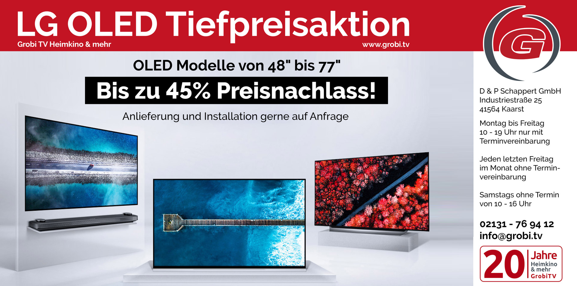 LG Oled TV Fernseher - bis zu 45 %