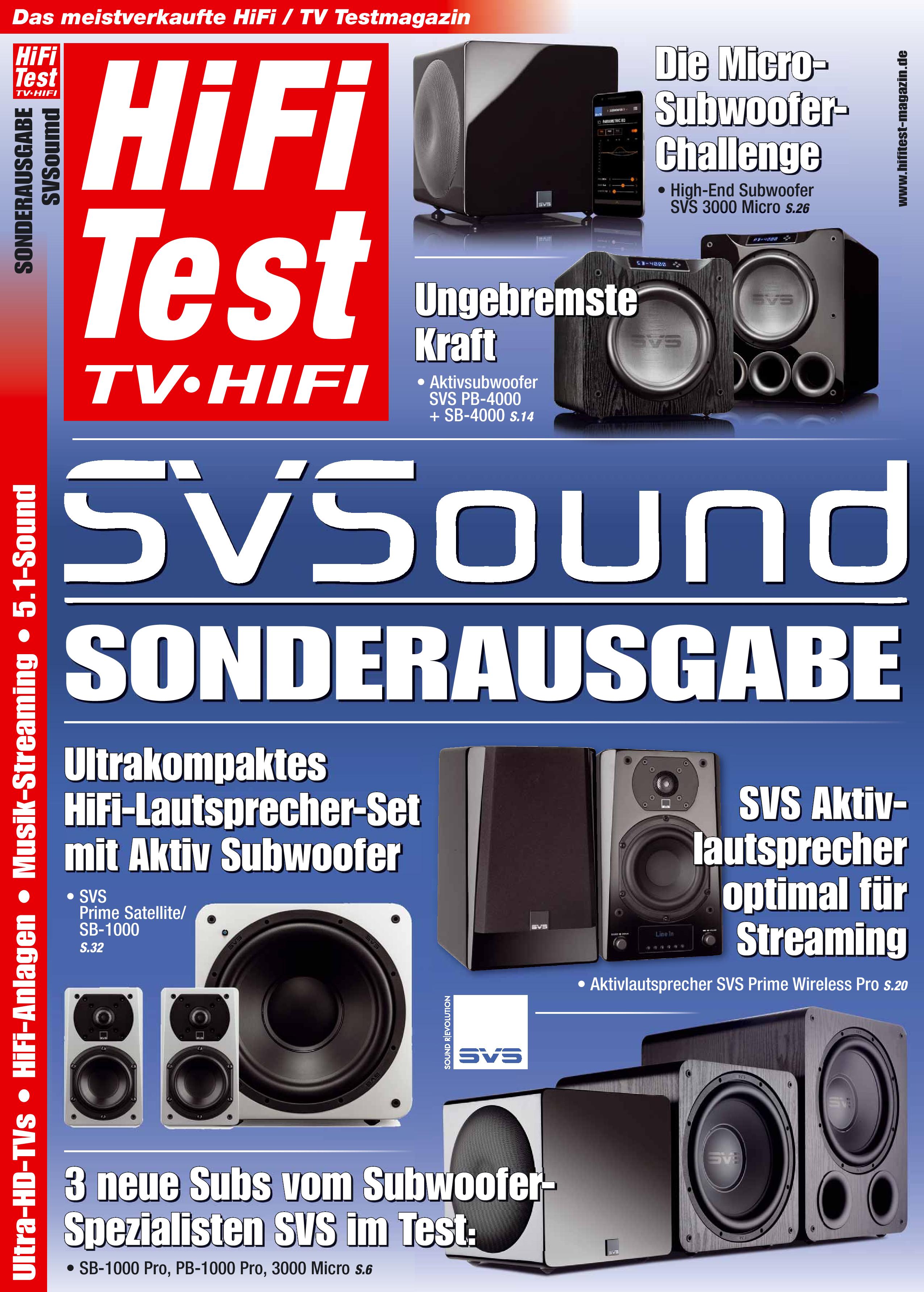 SVS Mega Subwoofer Übersicht von der Hifi Test