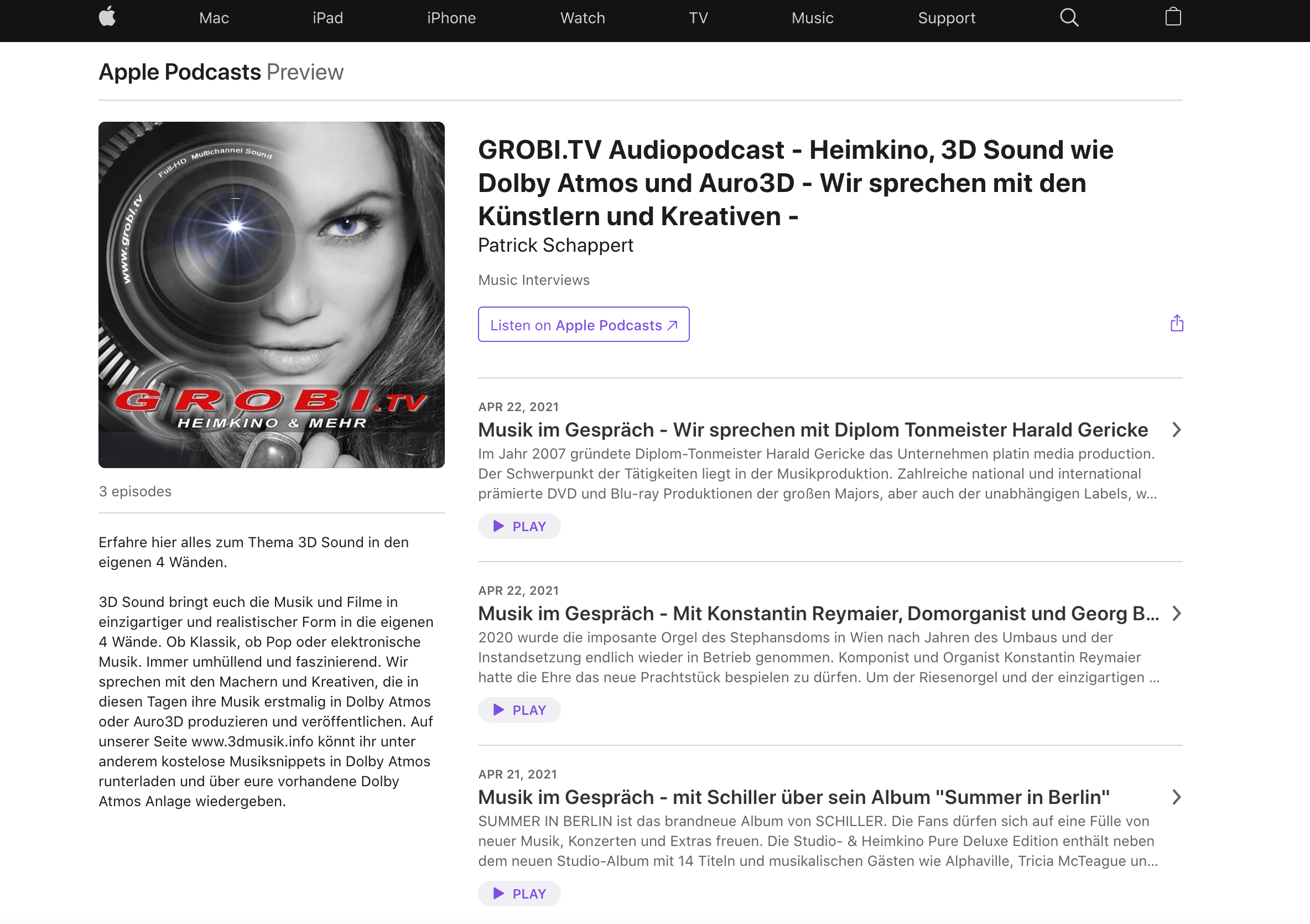 GROBI.TV als Podcast - jetzt auf vielen Podcast Portalen verfügbar