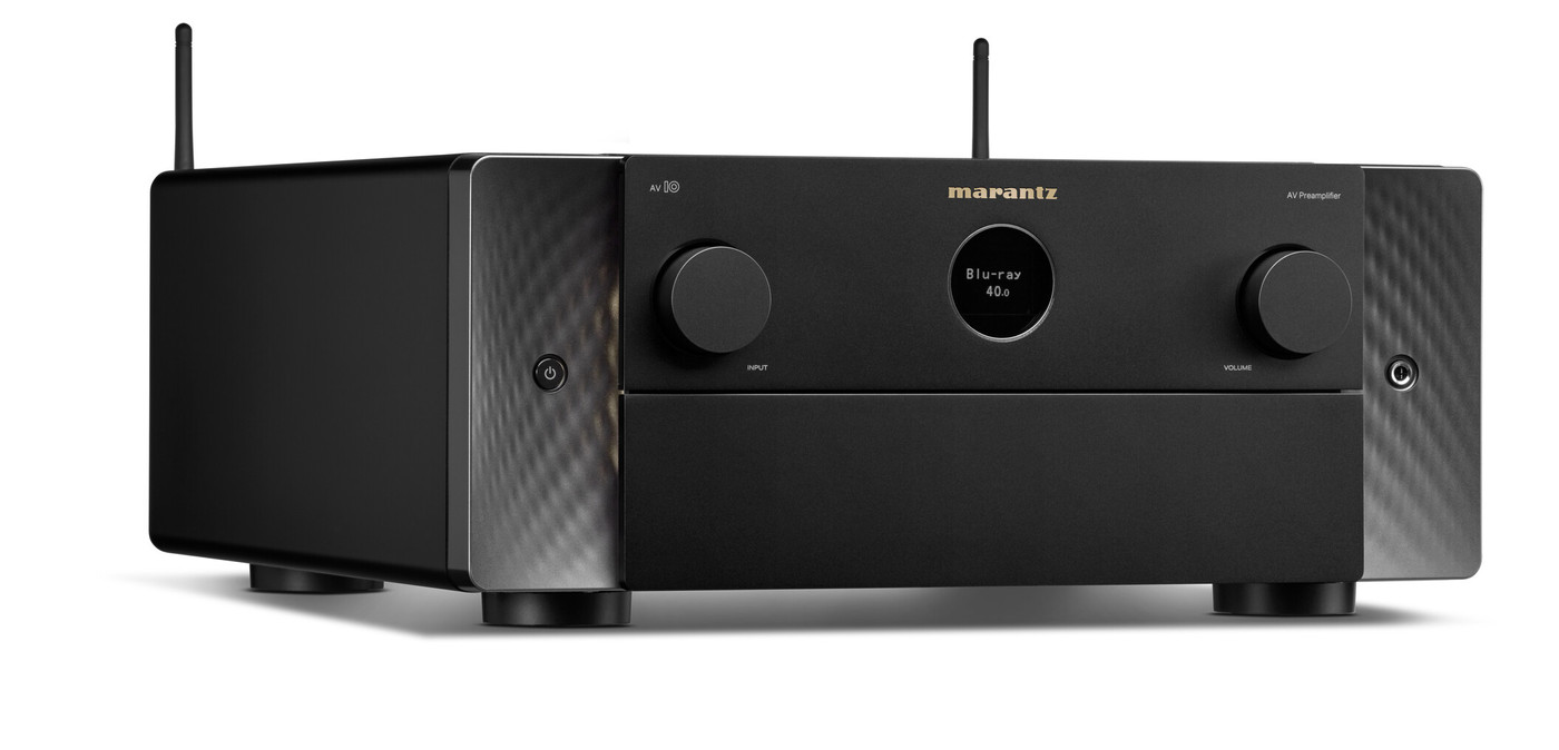 Low-Marantz_av10_StudioR GrobiTV - Marantz AV 10 - 15.4-Kanal-AV-Vorverstärker schwarz Frontansicht rechts geschlossen