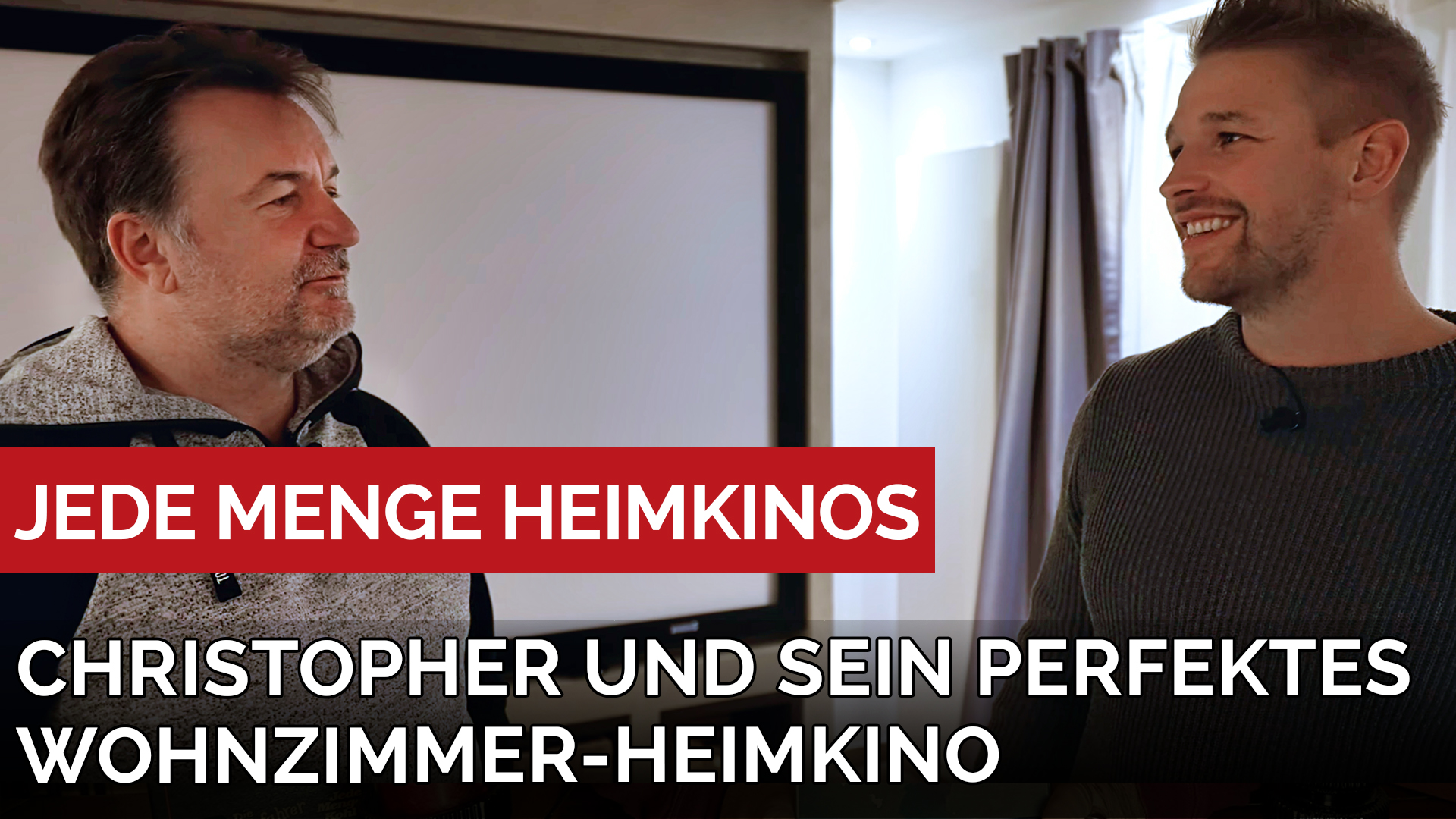 Christopher und sein perfektes Heimkino im Wohnzimmer. Akustik Optimierung inklusive.