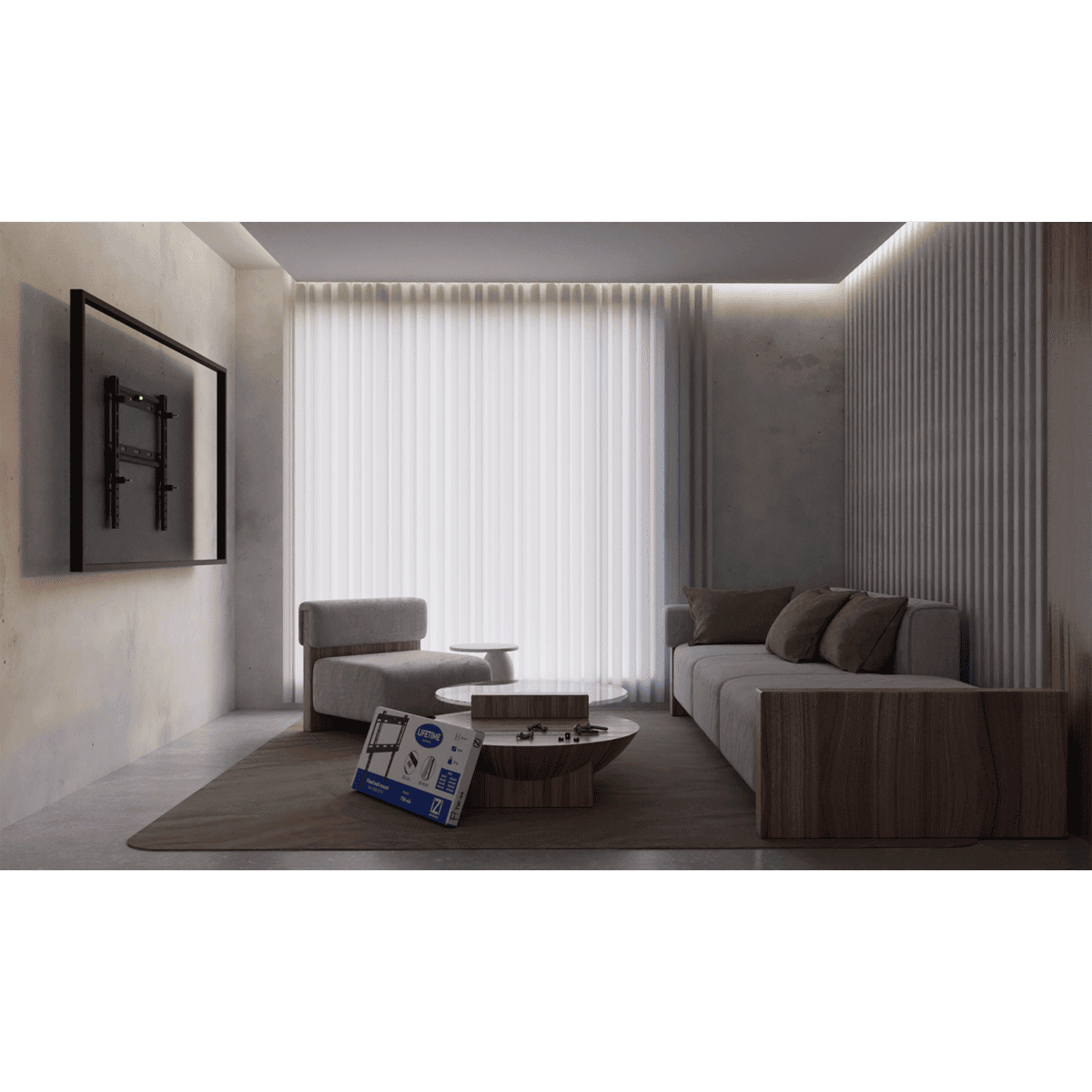 TW-44-living-room1 GrobiTV - TW-44 TV-Wandhalterung - Montagebeispiel 05