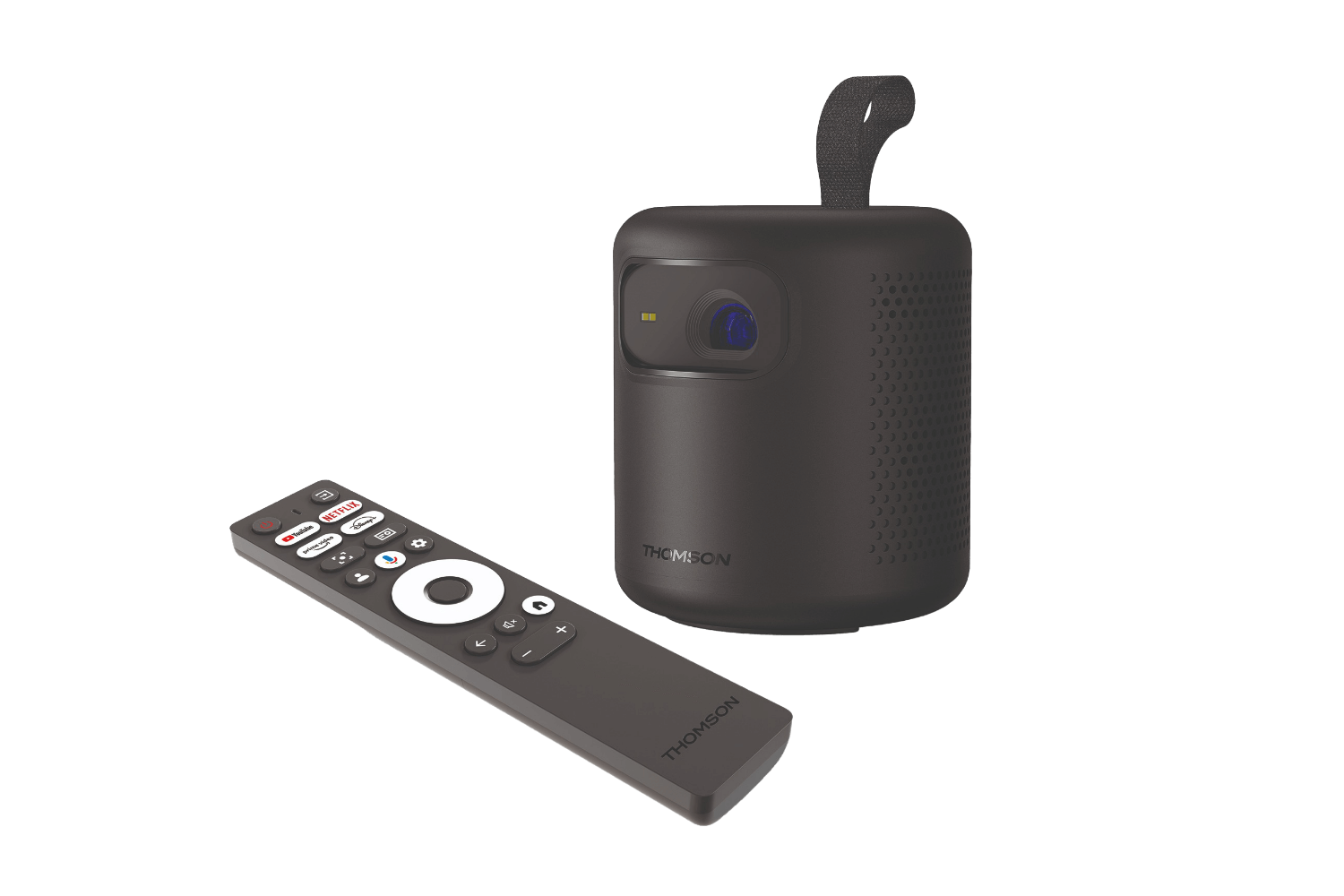 Thomson Vega PG35B | Mobiler LED Projektor mit Google TV, Akku & 100" Bildgröße