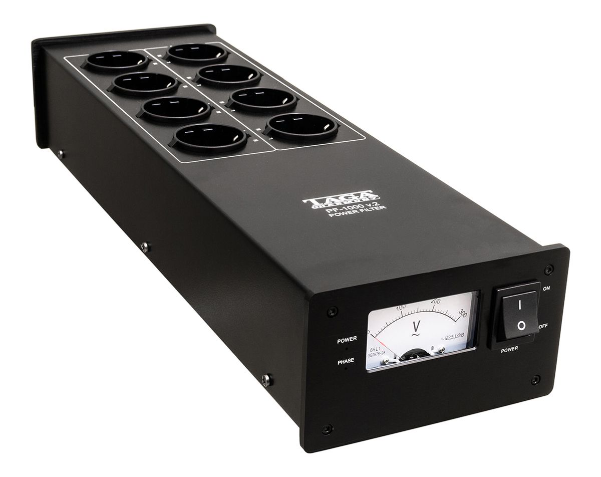 grobi_taga_pf_1000_v2 TAGA Harmony PF 1000 v.2 audiophile Netzleiste mit Filter für Hifi, High End und Heimkino Anlagen