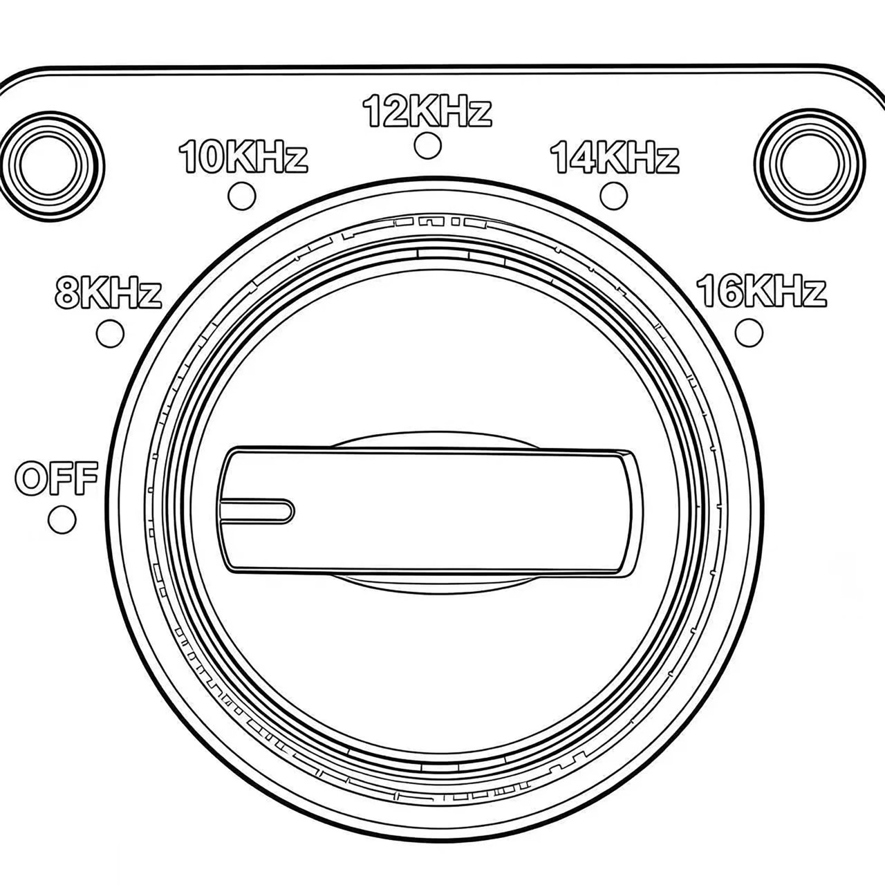 Fünf einstellbare Übergangsfrequenzen des AperionAudio PST Super Tweeter