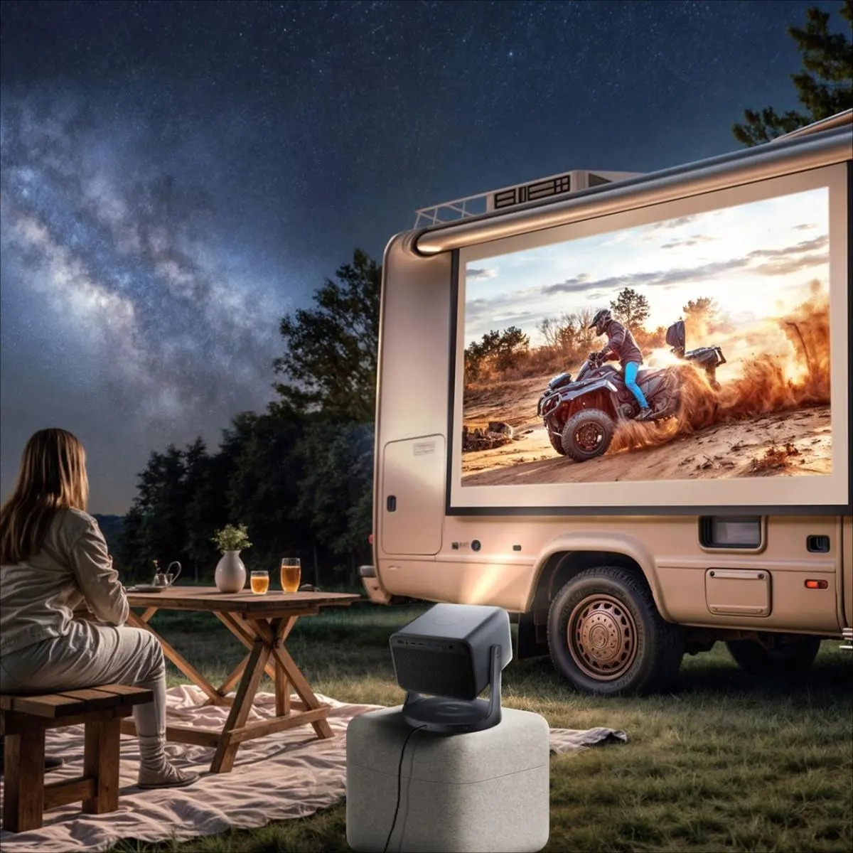 Hisense C3 | Kompakter 4K RGB Triple-Laser Beamer mit Gimbal-Design, Dolby Vision & IMAX Enhanced