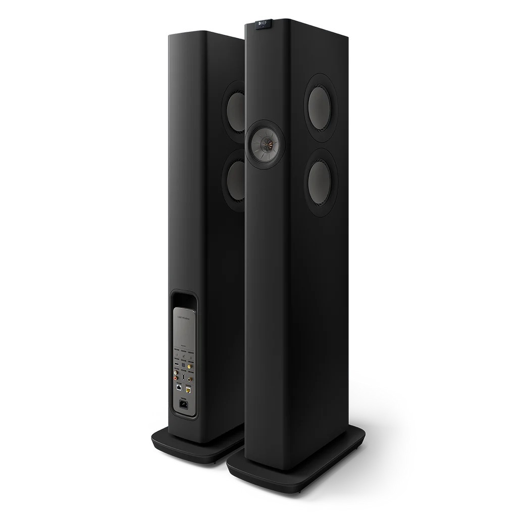 GrobiTV - KEF LS60 Wireless - WLAN Hifi Lautsprecher - Rückansicht Schwarz