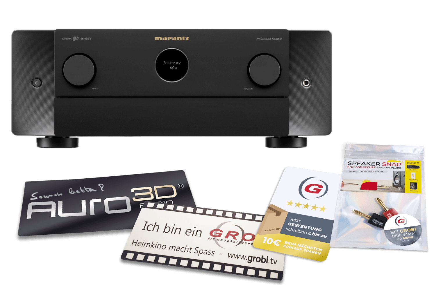 Marantz CINEMA 50 Serie 2 | 9.4-Kanal AV-Verstärker + GRATIS SPEAKER SNAP® + Auro3D / GROBI Schild