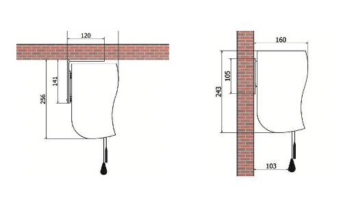 Motorleinwand mit Seilspannsystem WS S 4-Format-Wave Befestigung