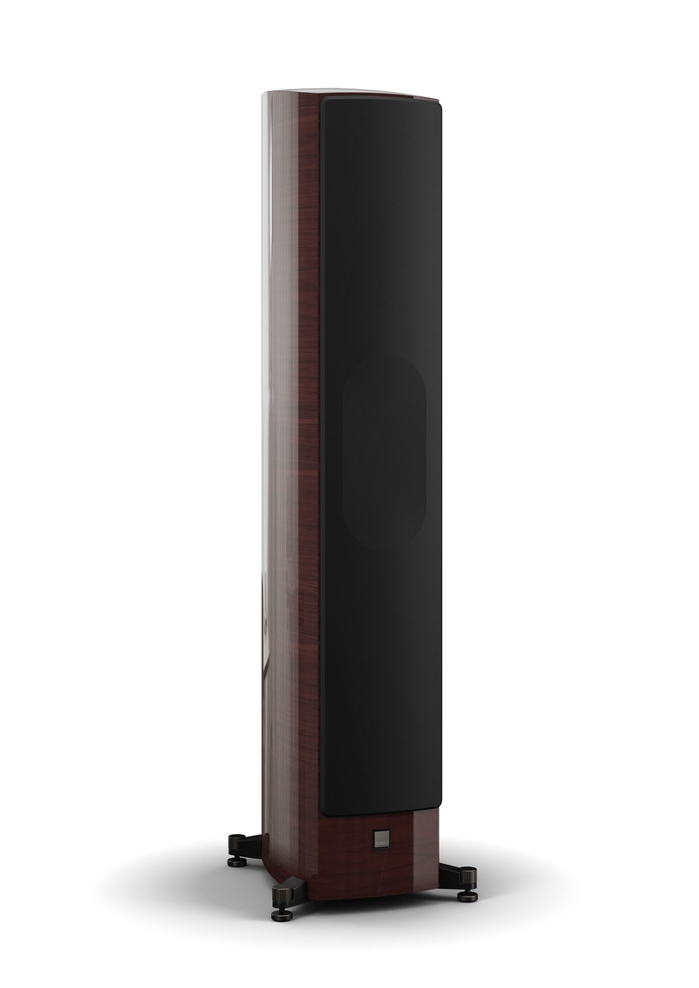Grobi.TV - Dali Epikore 11 Standlautsprecher - Maroon - Front schräg - mit Abdeckung
