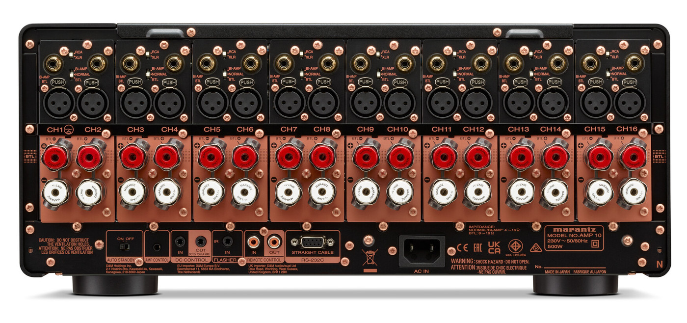 GrobiTV - Marantz AMP 10 - 16-Kanal-AV-Endstufe schwarz Rückansicht