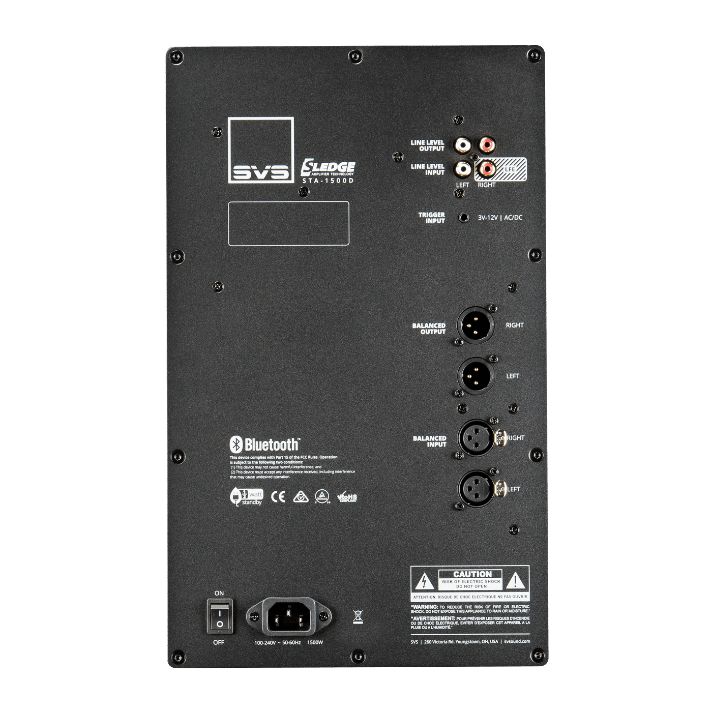 ultra16_amp GrobiTV - SVS PB-16 Ultra Heimkino Subwoofer - Piano Gloss Black - Rückansicht
