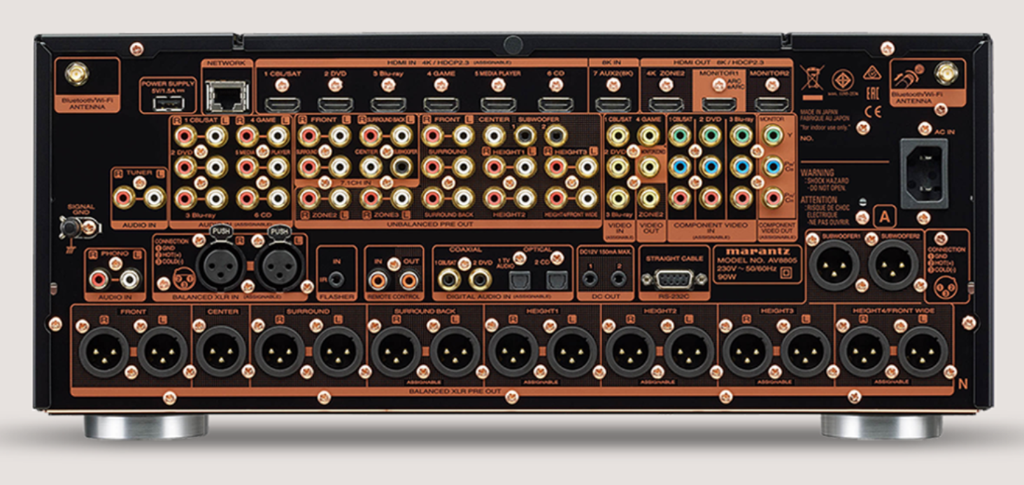 Marantz AV8805A Rückseite