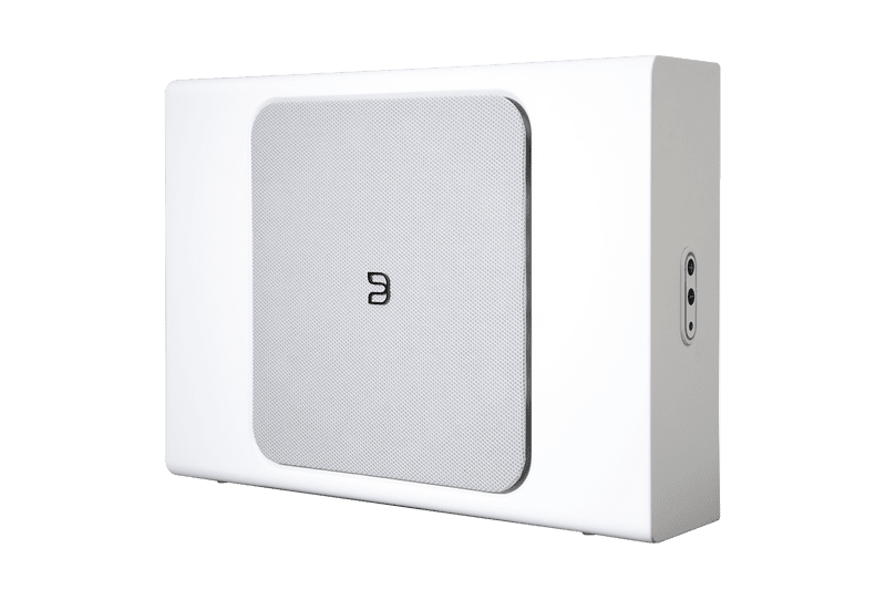 PULSE-SUB-_3-4-Left_White_Grill GrobiTV - Bluesound PULSE SUB+_3-4 Left_White_Grill