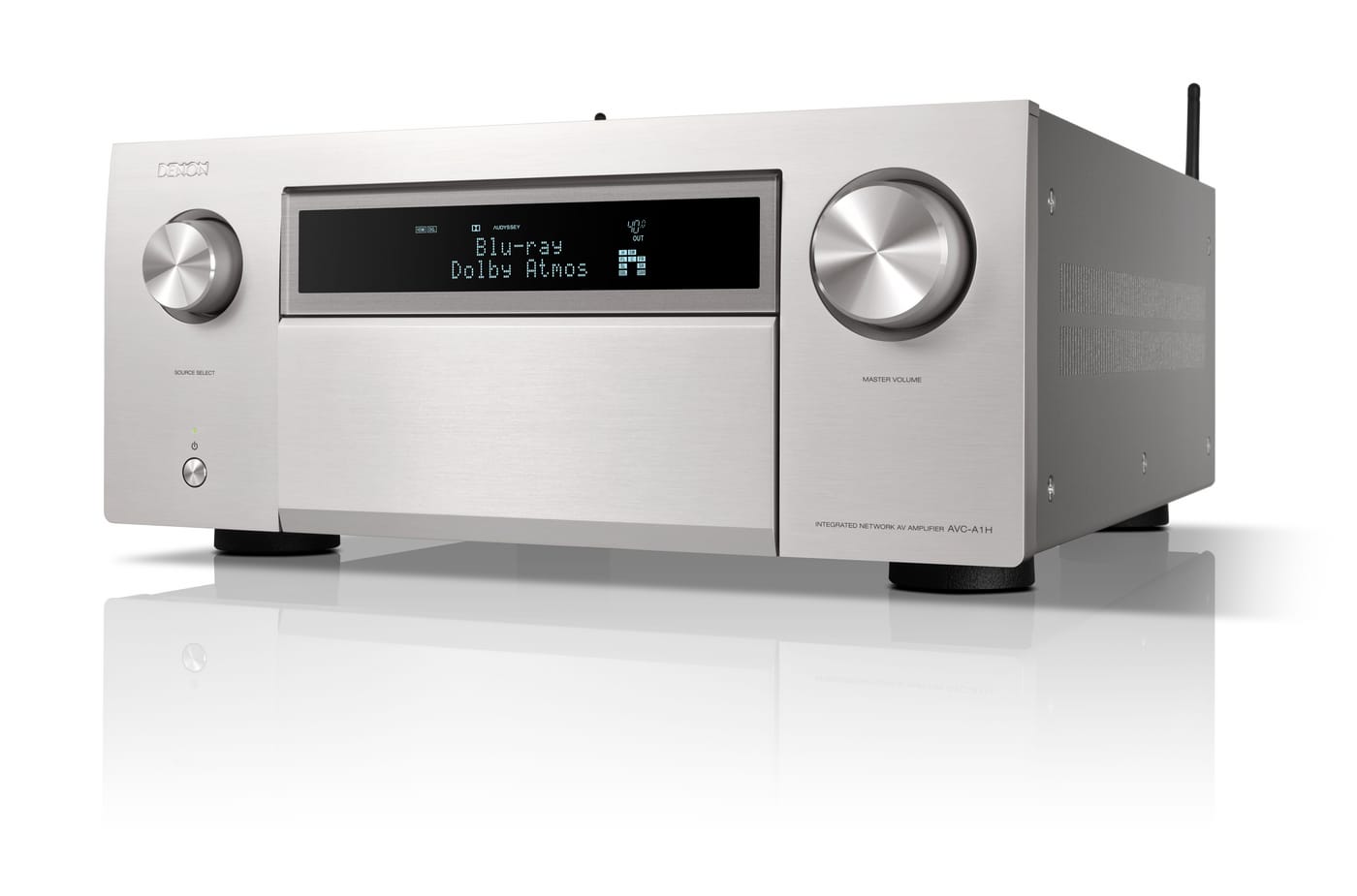 GrobiTV - Denon AVC-AH1  15.4-Kanal AV-Verstärker premium-silber - Frontansicht links geschlossen