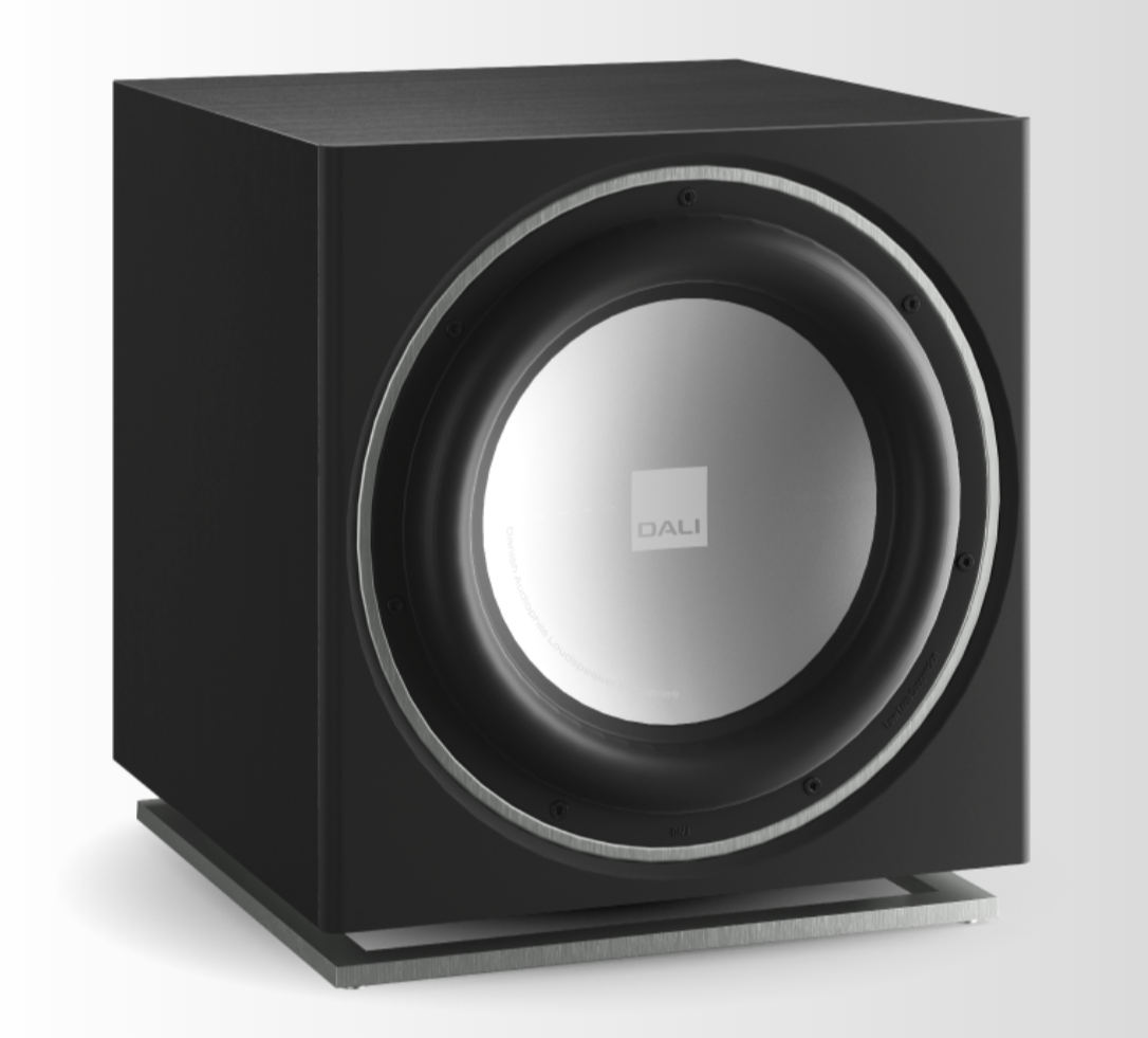 GrobiTV - Dali Sub E-12 F Schwarz Frontansicht ohne Abdeckung