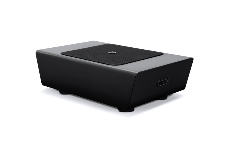 PULSE-SUB-_Top-Down-3-4-Left_Black_Grill GrobiTV - Bluesound PULSE SUB+_Top Down 3-4 Left_Black_Grill
