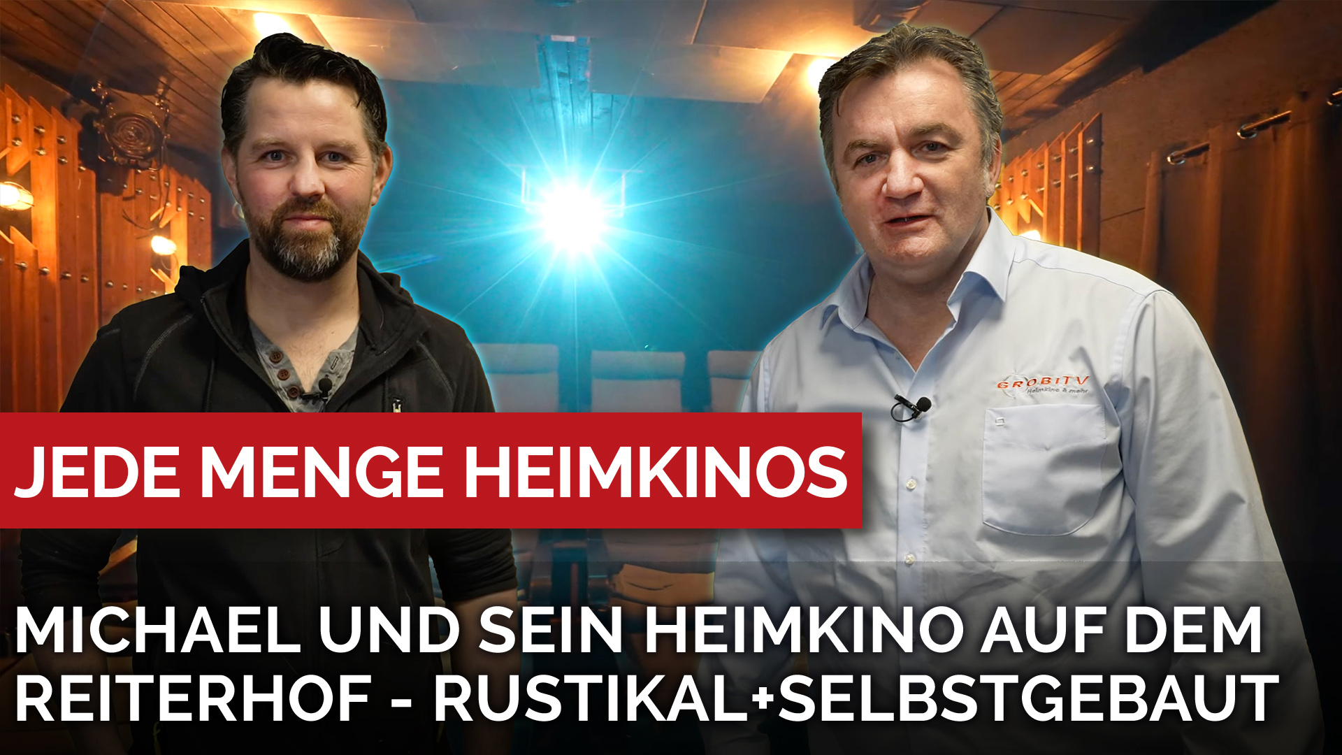 Wir besuchen Michael und sein Heimkino auf dem Reiterhof. Rustikales Heimkino selber gebaut.
