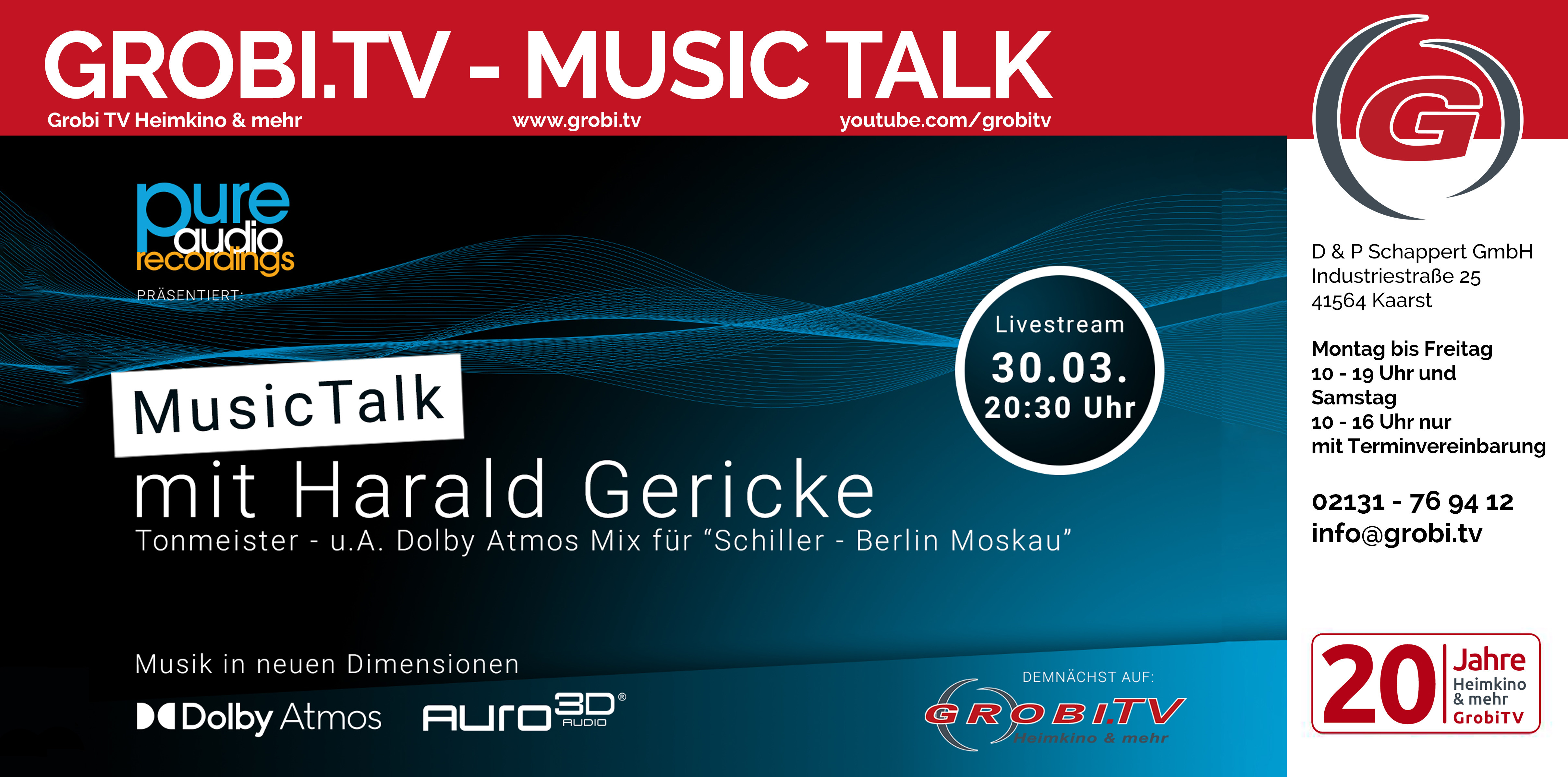 Musik im Gespräch - Wir sprechen mit Diplom Tonmeister Harald Gericke