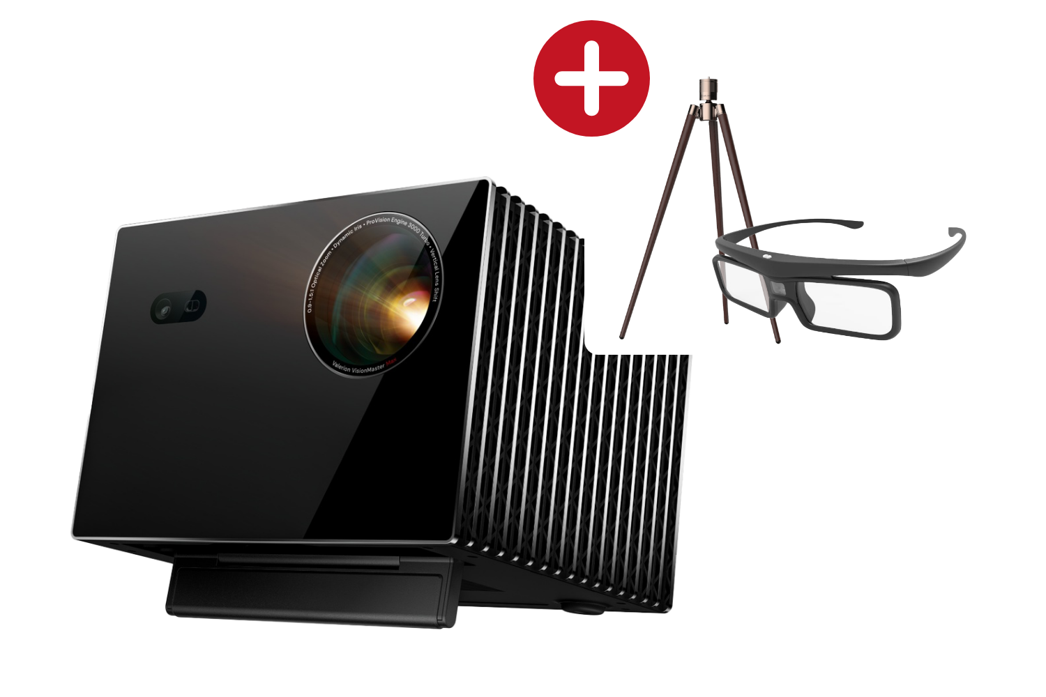 Valerion VisionMaster Max | 4K RGB Triple‑Laser Projektor (A) (inkl. 1x Valerion Stativ + 1x 3D Brille)