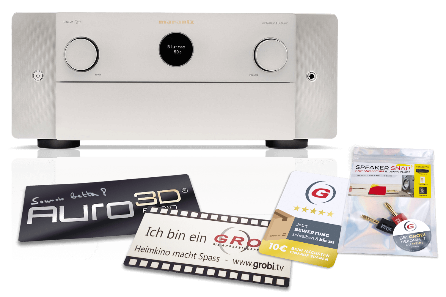 Marantz CINEMA 40 | Premium 9.4-Kanal AV-Verstärker + GRATIS SPEAKER SNAP® + Auro3D / GROBI Schild