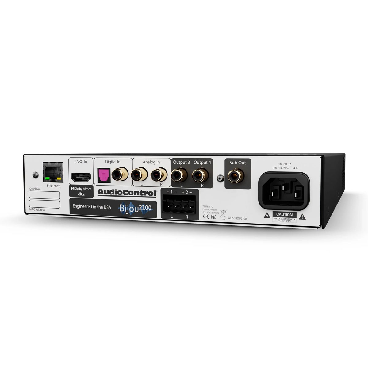 AudioControl Bijou 2100 | Kompakter 2.1 Stereo-Verstärker mit GaN-Technologie