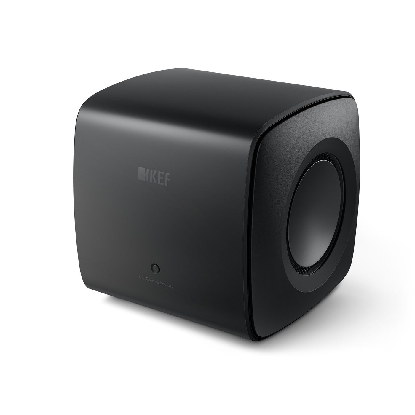 KC62_Carbon-Black_front_angle GrobiTV - KEF KC62 Subwoofer schwarz Frontansicht rechts