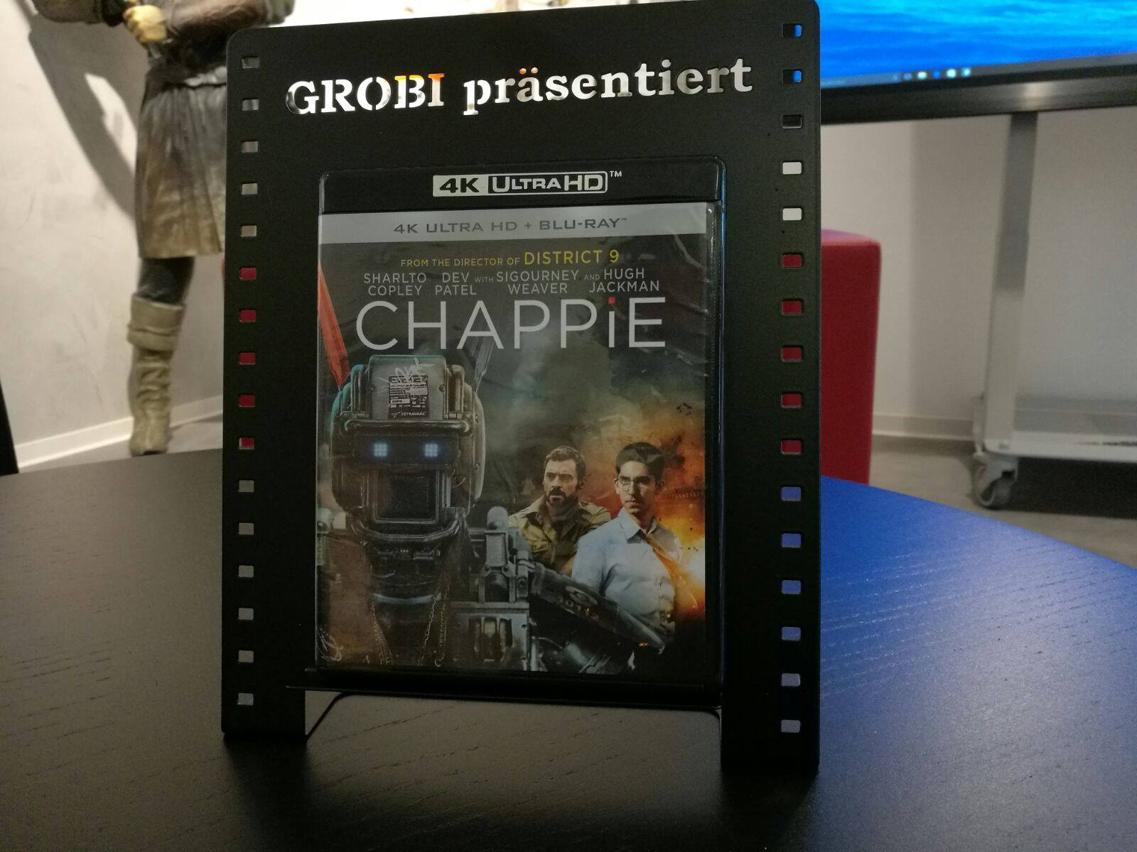 GrobiTV - GROBI DISC Präsentator / Aufsteller für Heimkinoabend - Ausführung in schwarz