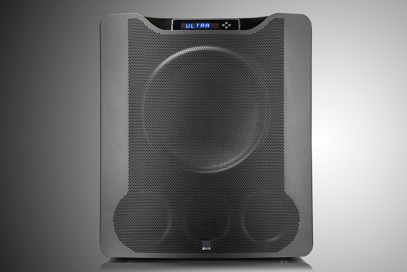 pb16-ultra_pg_front_grille GrobiTV - SVS PB-16 Ultra Heimkino Subwoofer - Piano Gloss Black - Frontansicht mit Grill 02