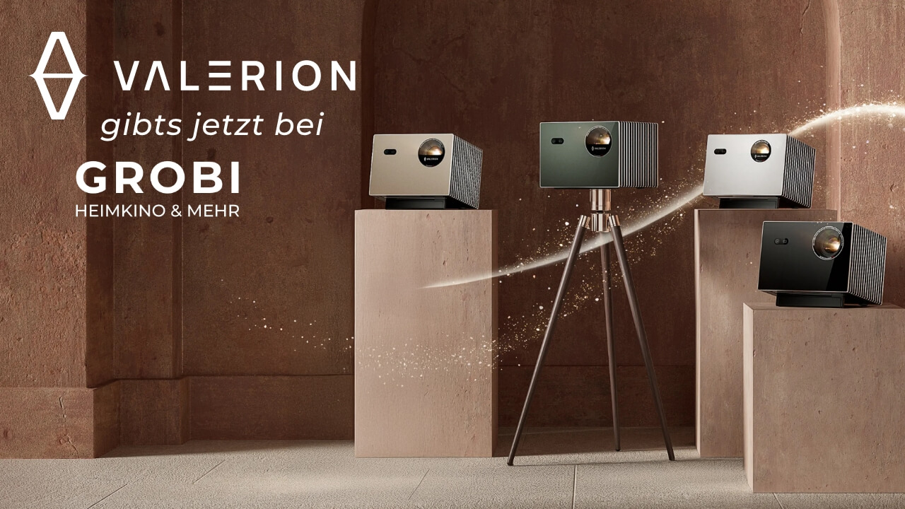 Valerion gibts jetzt bei GROBI! Erleben Sie die beeindruckende Bildqualität der Valerion Projektoren jetzt live in unserem Showroom in Kaarst.