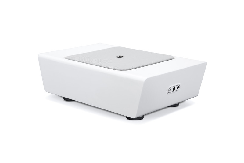PULSE-SUB-_Top-Down-3-4-Left_White_Grill GrobiTV - Bluesound PULSE SUB+_Top Down 3-4 Left_White_Grill