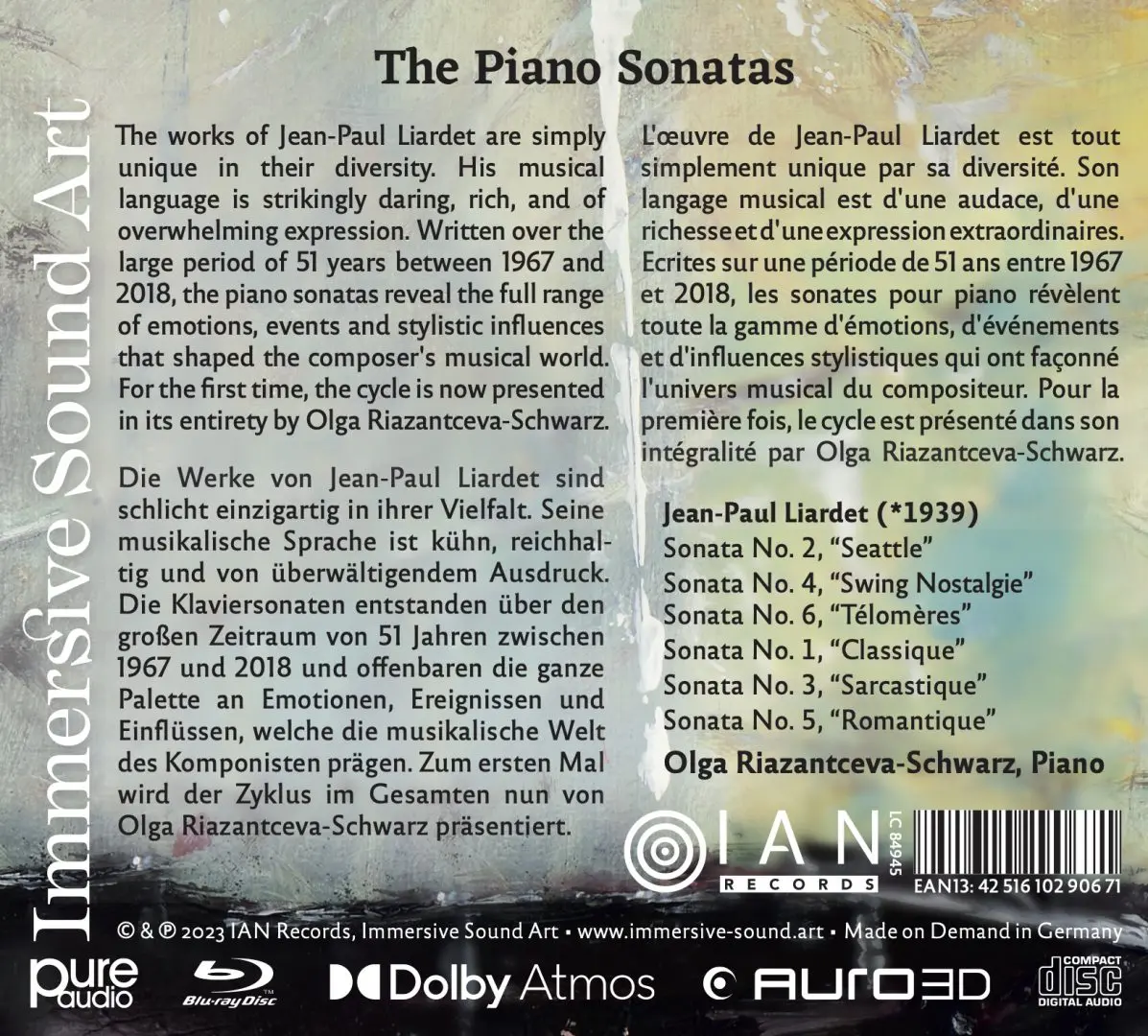 Olga Riazantceva-Schwarz, Jean–Paul Liardet | The Piano Sonatas 