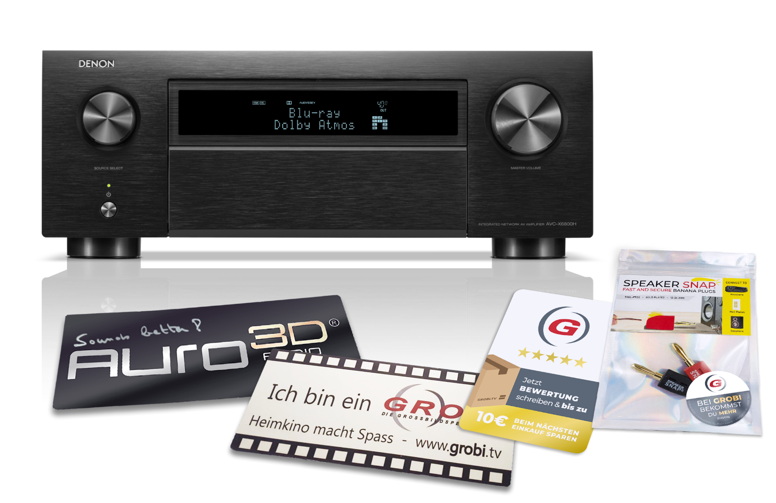 Denon AVC-X6800H | 11.4-Kanal AV-Verstärker + (Optional: Dirac Live) + GRATIS SPEAKER SNAP® + Schild