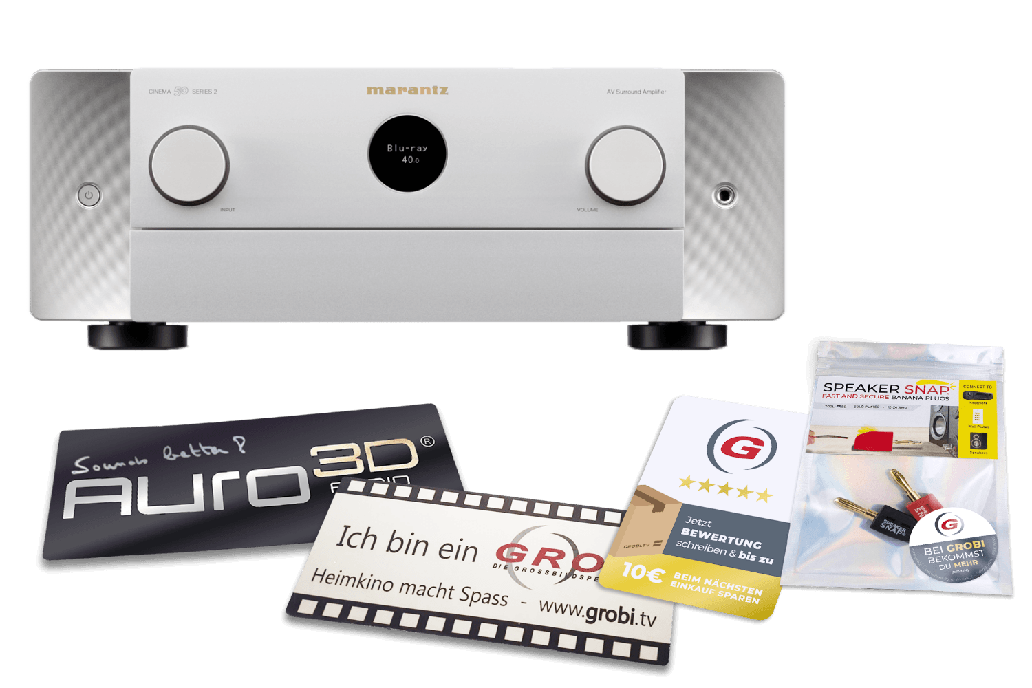 Marantz CINEMA 50 Serie 2 | 9.4-Kanal AV-Verstärker + GRATIS SPEAKER SNAP® + Auro3D / GROBI Schild