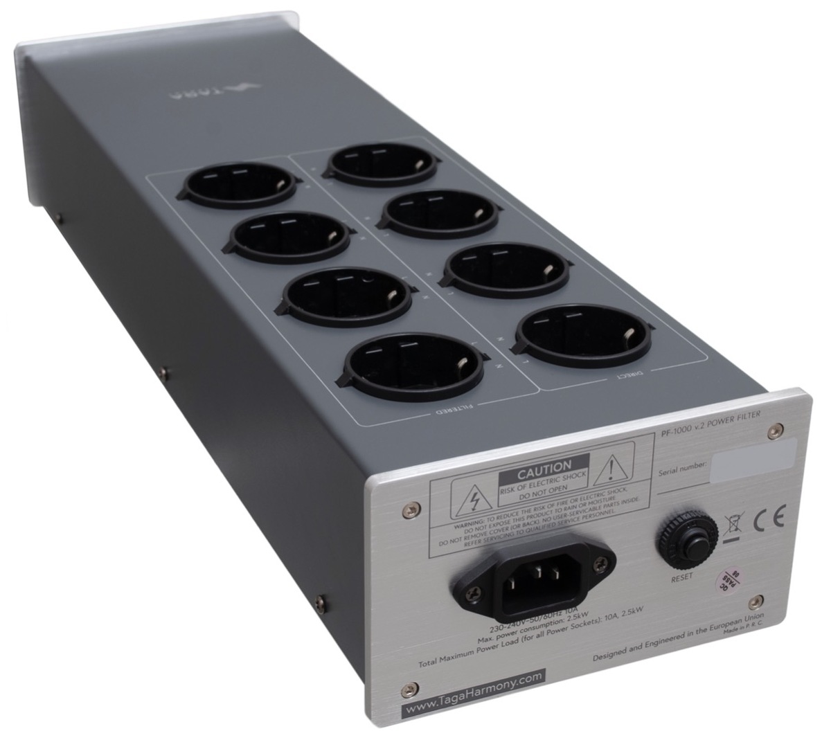 TAGA Harmony PF 1000 v.2 audiophile Netzleiste mit Filter für Hifi, High End und Heimkino Anlagen