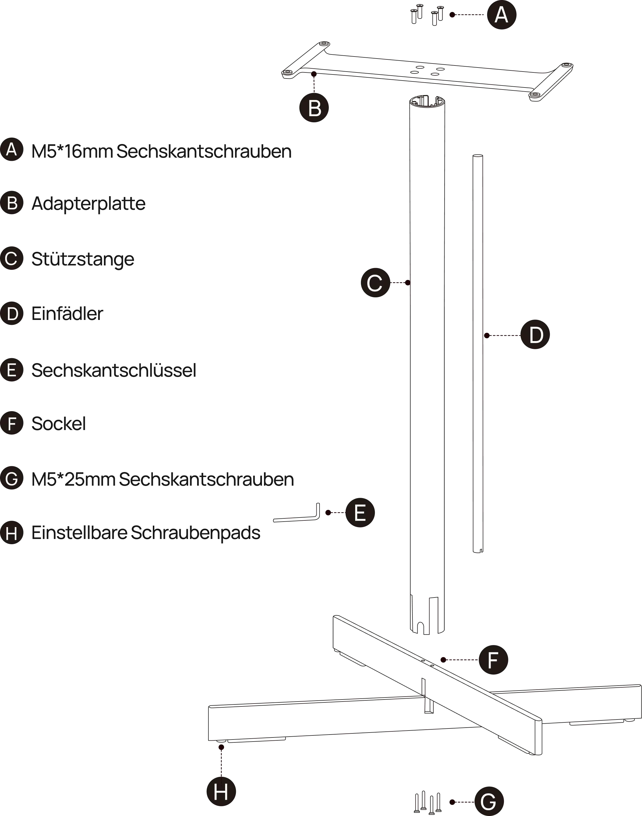 XGIMI X-Bodenständer Ultra (Adapter B) | Premium-Standfuß für TITAN Noir Projektoren