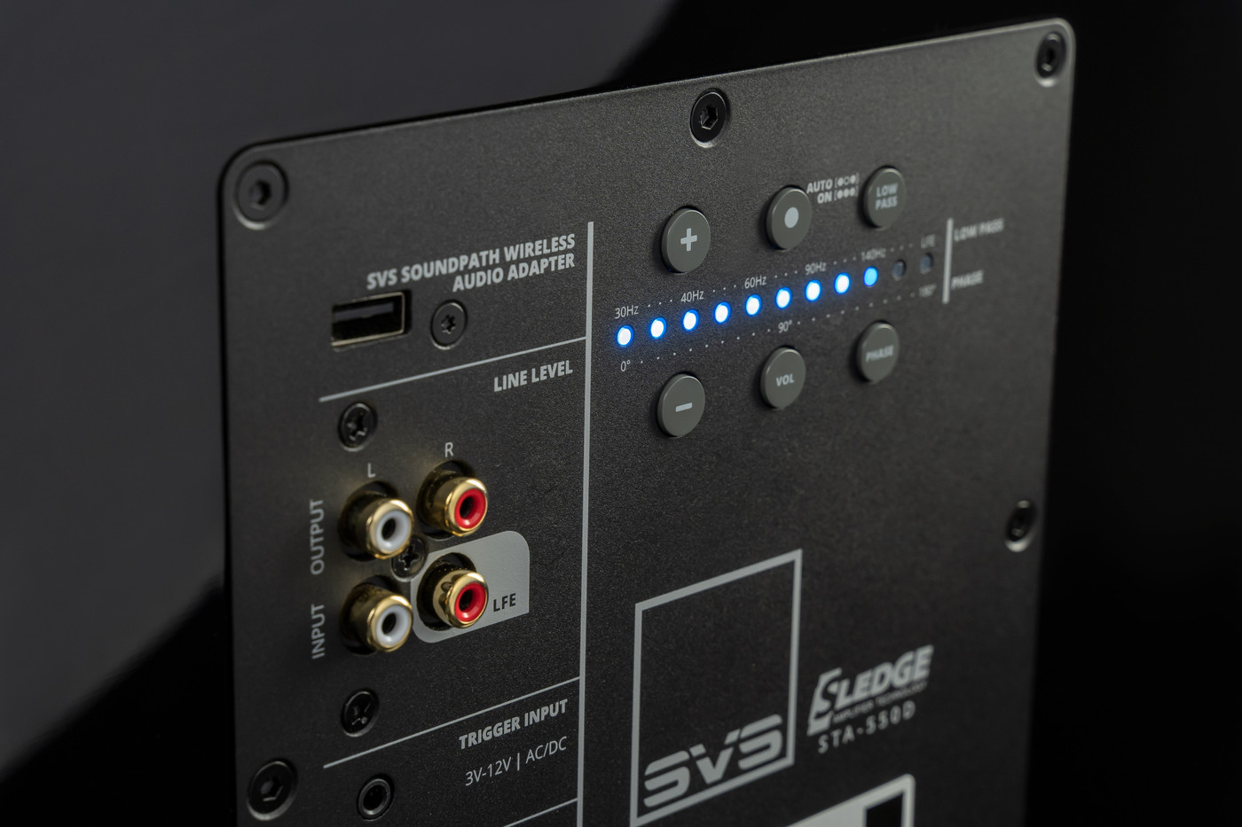 GrobiTV SVS SB-2000 Pro  Heimkino Subwoofer - Piano Gloss Black - Rückansicht Detail