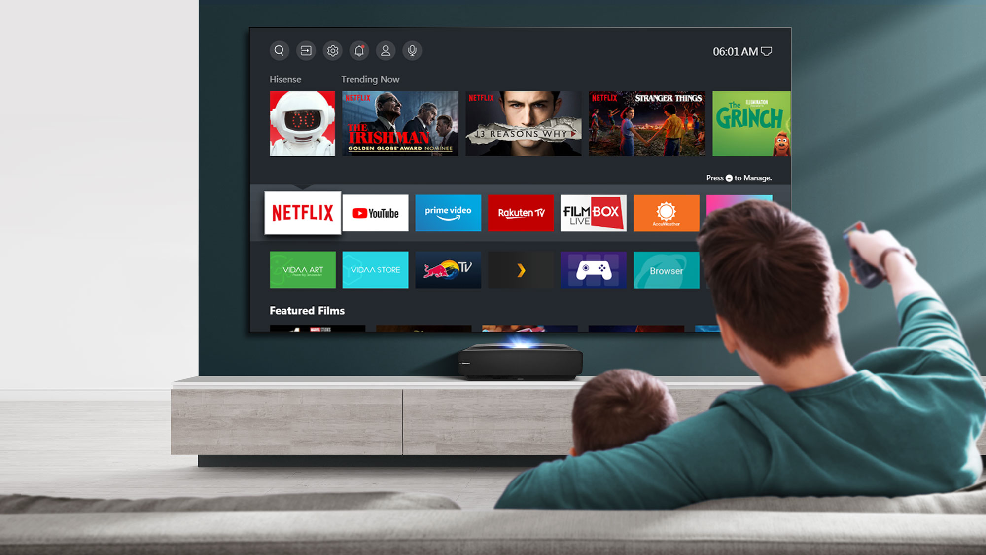7-VIDAA Hisense 100L5F-D12 Smart TV