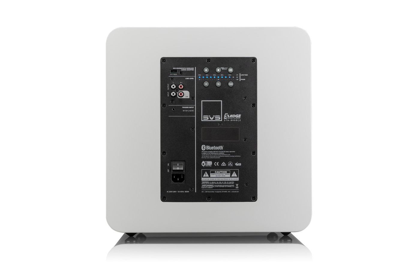GrobiTV - SVS SB-3000 Heimkino Subwoofer - piano gloss white - Rückansicht 