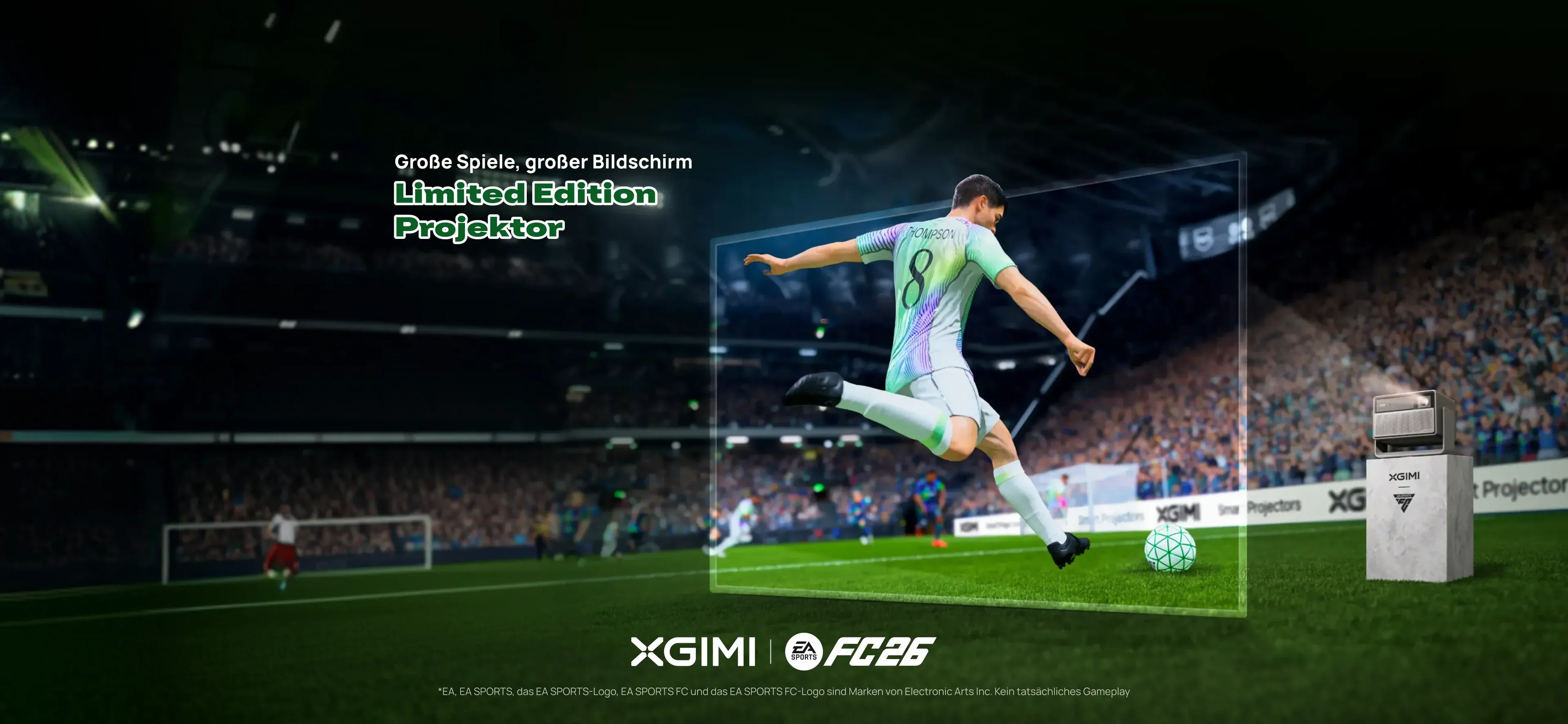 XGIMI HORIZON 20 Max | 4K RGB Triple-Laser Beamer mit 5.700 ISO Lumen (Night Edition inkl. gratis EA Sports FC 26 Spielecode) + Gratis Standfuß