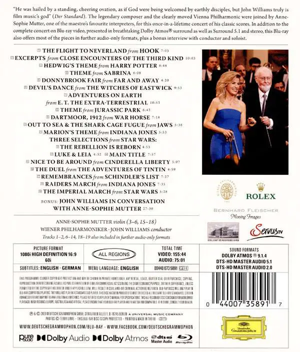 John Williams - Live In Vienna - Blu-ray mit Dolby Atmos Mischung