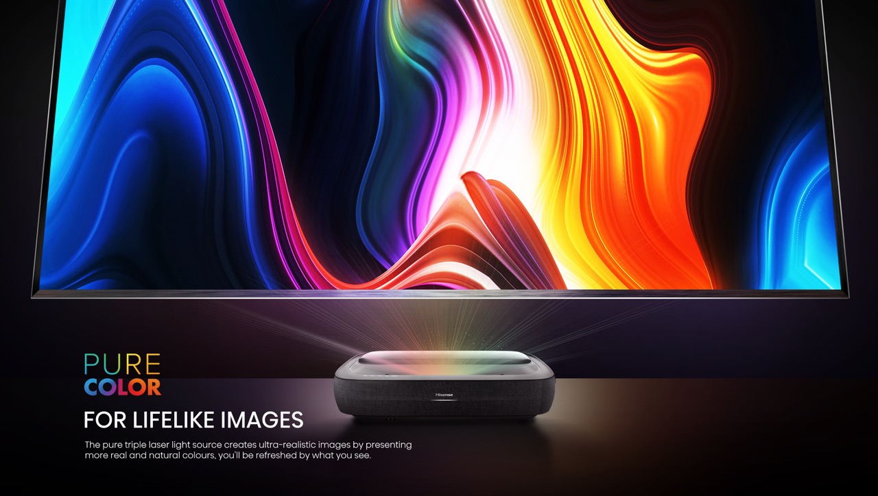 Gross-04-Pure-color-L9HE Hisense Laser TV 100L9HD inkl. 100" ALR Daylight Screen