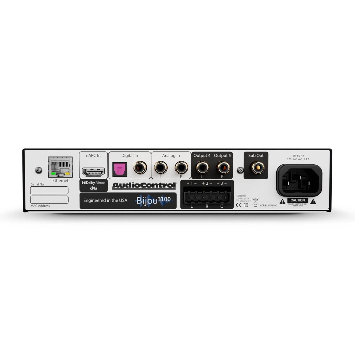 AudioControl Bijou 3100 | Kompakter 3.1 AV-Receiver mit GaN-Technologie