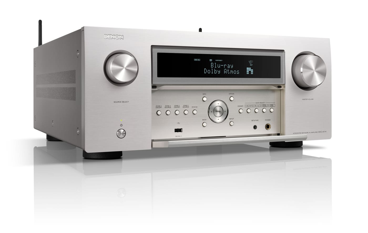 GrobiTV - Denon AVC-AH1  15.4-Kanal AV-Verstärker premium-silber - Frontansicht rechts offen