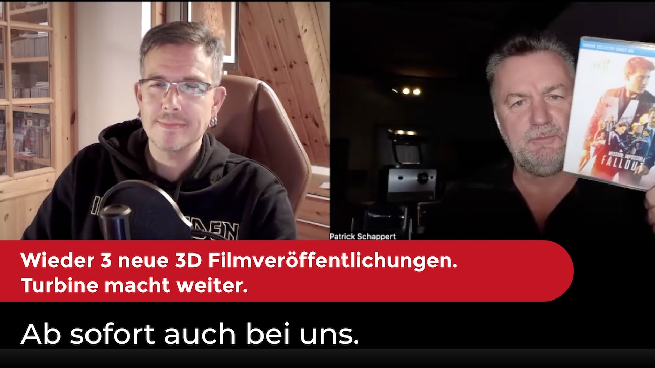 Wieder 3 neue 3D Filmveröffentlichungen. Turbine macht weiter. Ab sofort auch bei uns.