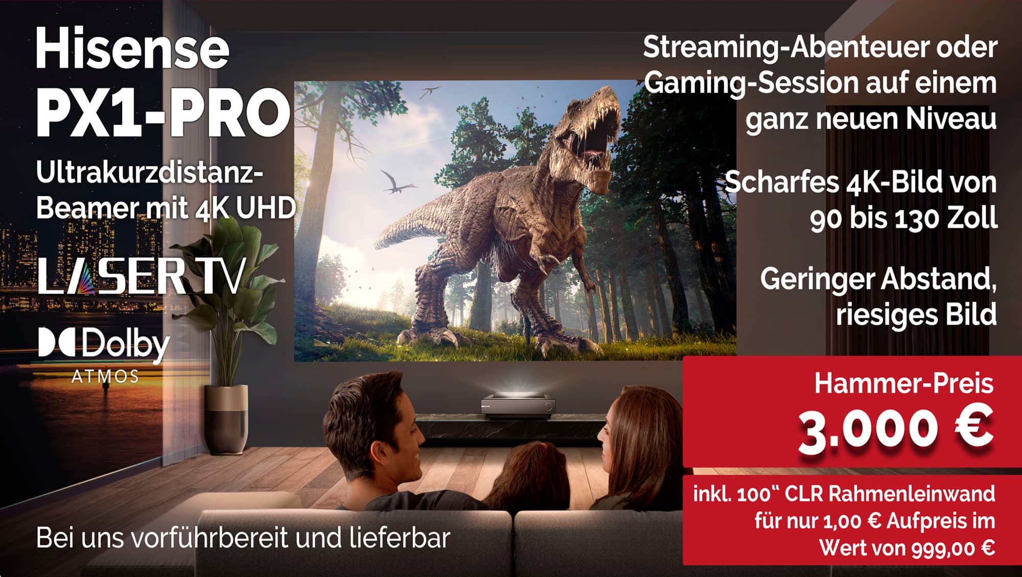 100" CLR Rahmenleinwand für 1,00 €!