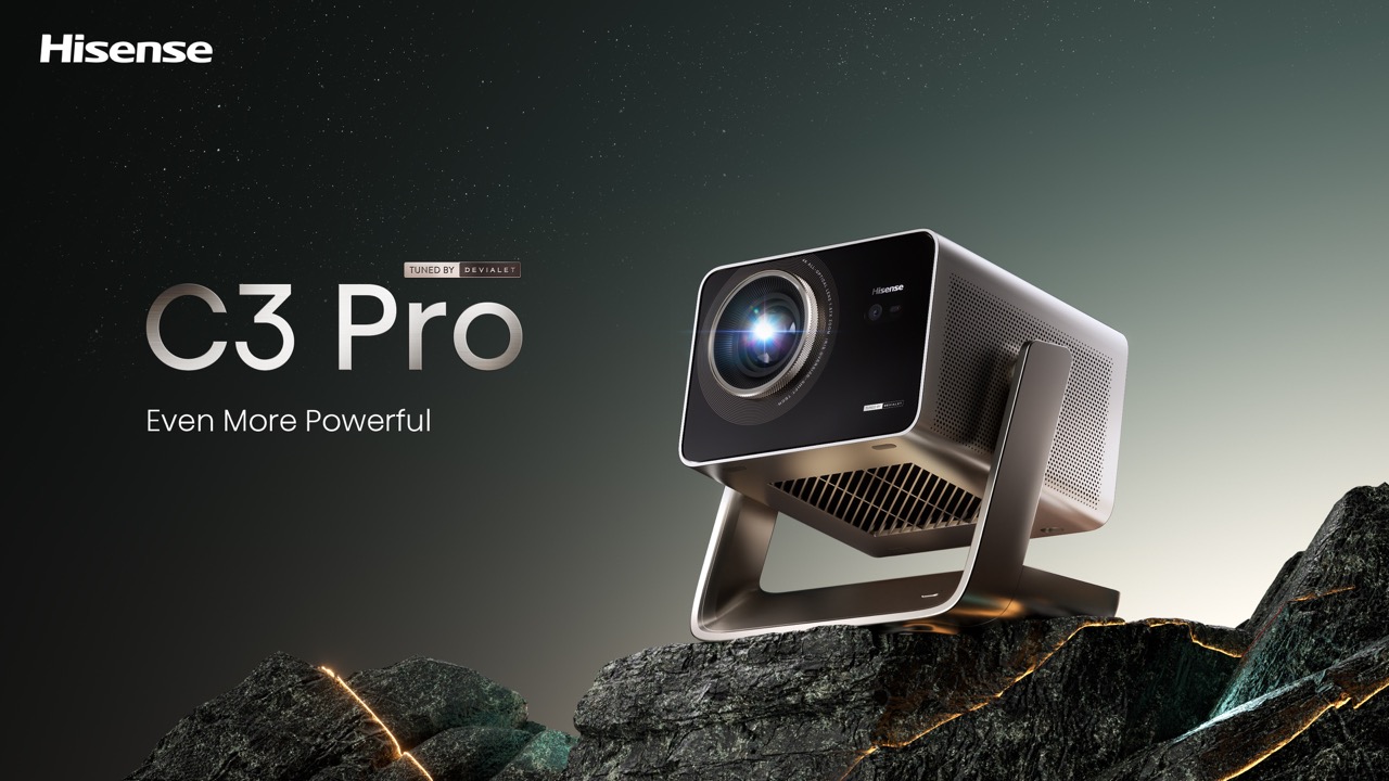 Hisense C3 Pro | Smart Mini 4K UHD TriChroma Projektor mit Dolby Vision & IMAX Enhanced