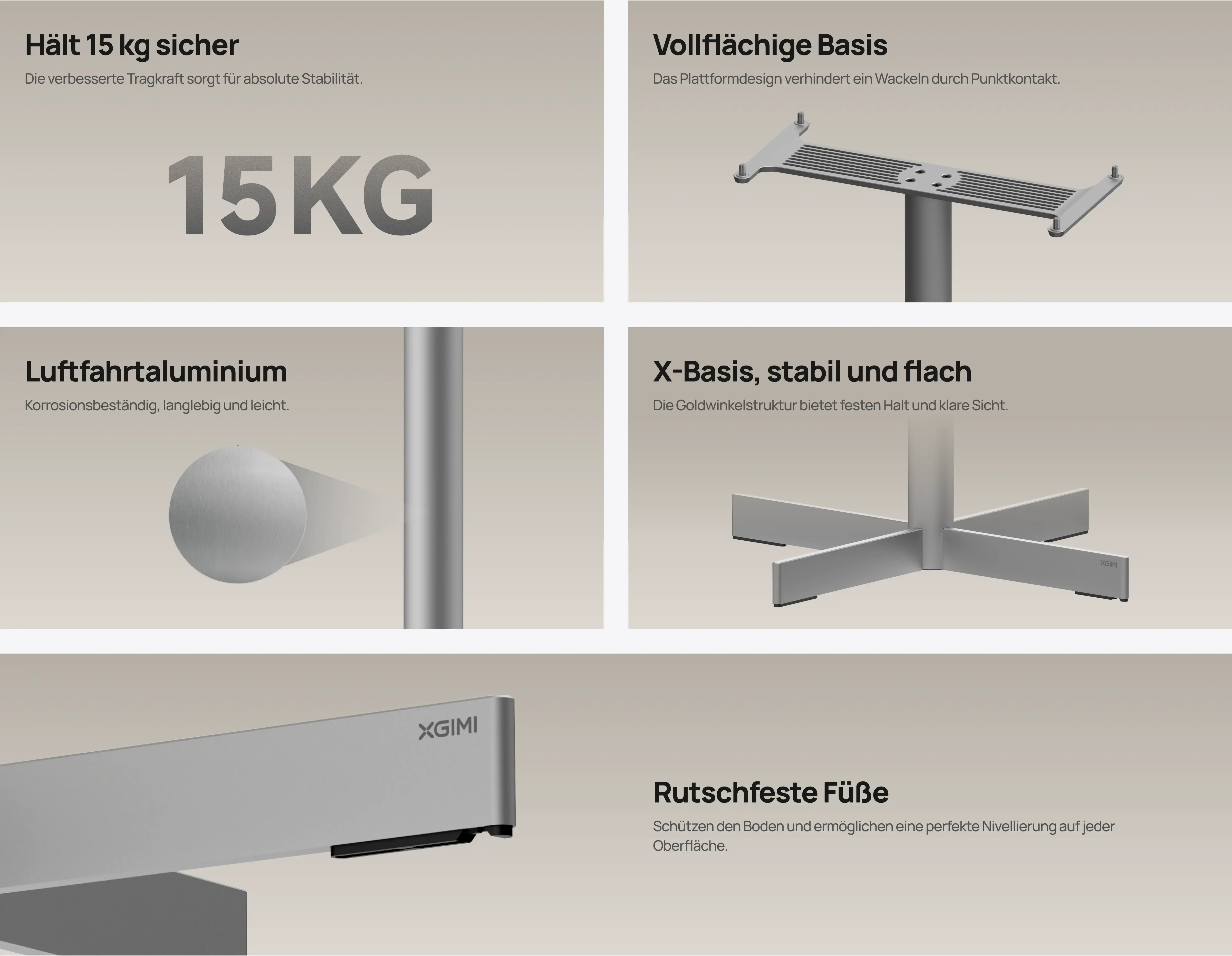 XGIMI X-Bodenständer Ultra (Adapter B) | Premium-Standfuß für TITAN Noir Projektoren