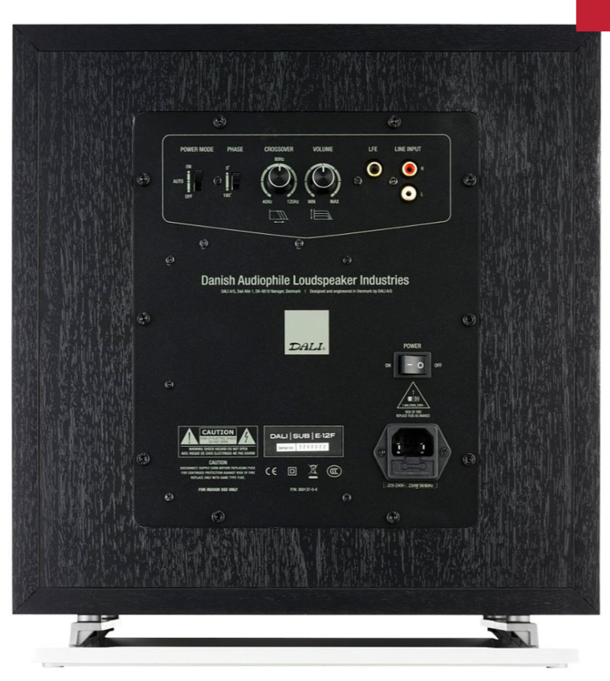 GrobiTV - Dali Sub E-12 F Schwarz Rückansicht